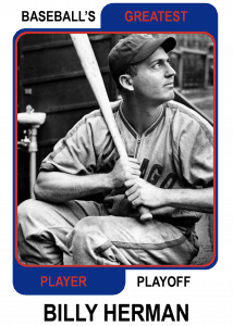 Billy-Herman-Card Baseballs Greatest Player Playoff