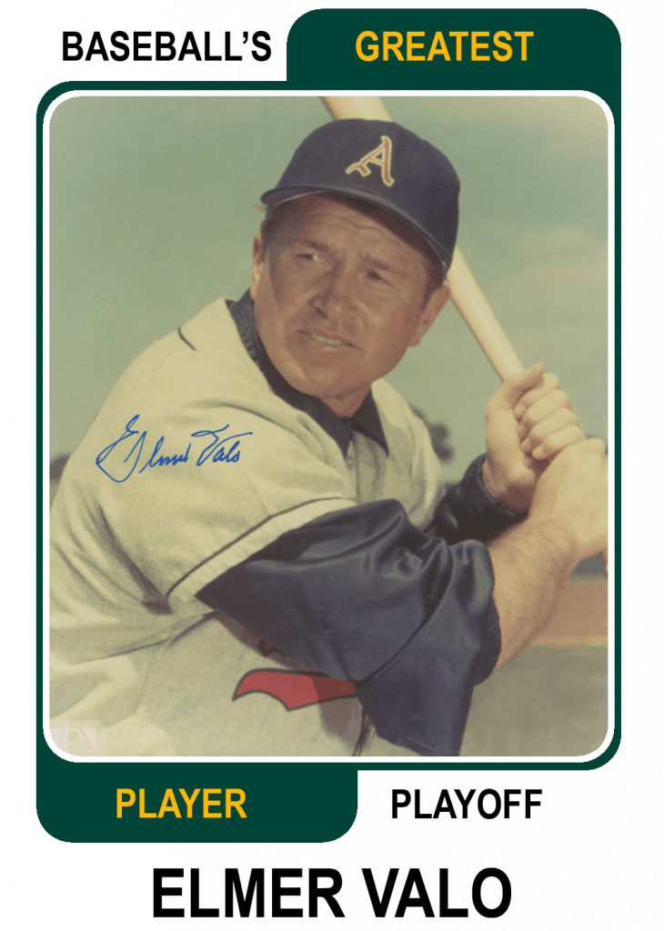 Elmer-Valo-Card Baseballs Greatest Player Playoff
