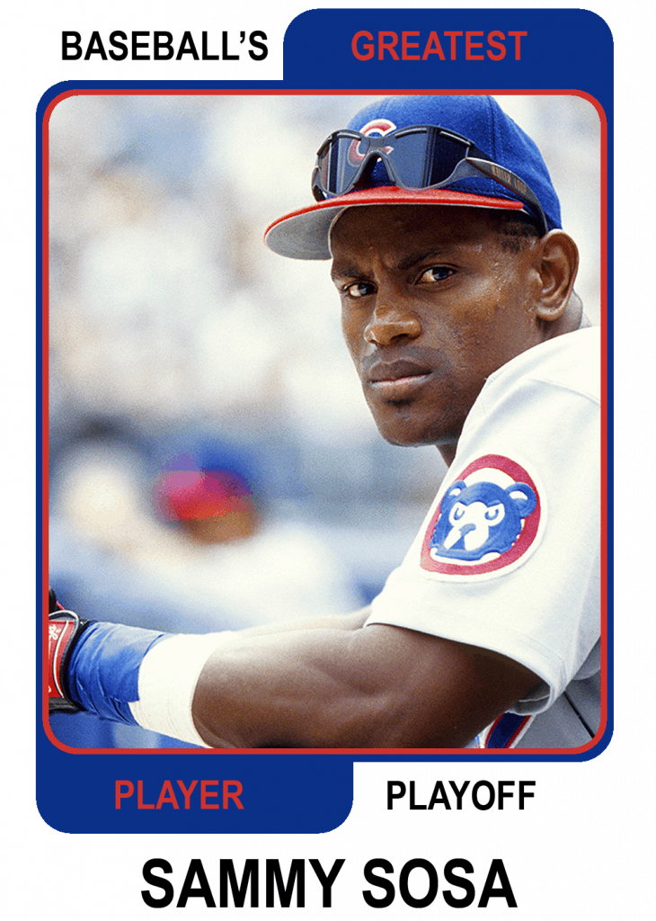 Sammy-Sosa-Card Baseballs Greatest Player Playoff
