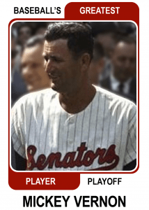 Mickey-Vernon-Card Baseballs Greatest Player Playoff