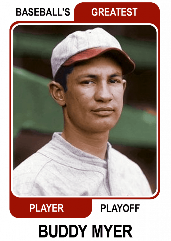 Buddy-Myer-Card Baseballs Greatest Player Playoff