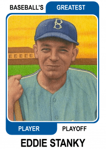 Eddie-Stanky-Card Baseballs Greatest Player Playoff