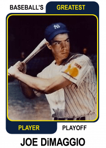 Joe-DiMaggio-Card Baseballs Greatest Player Playoff