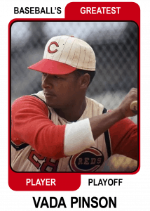 Vada-Pinson-Card Baseballs Greatest Player Playoff