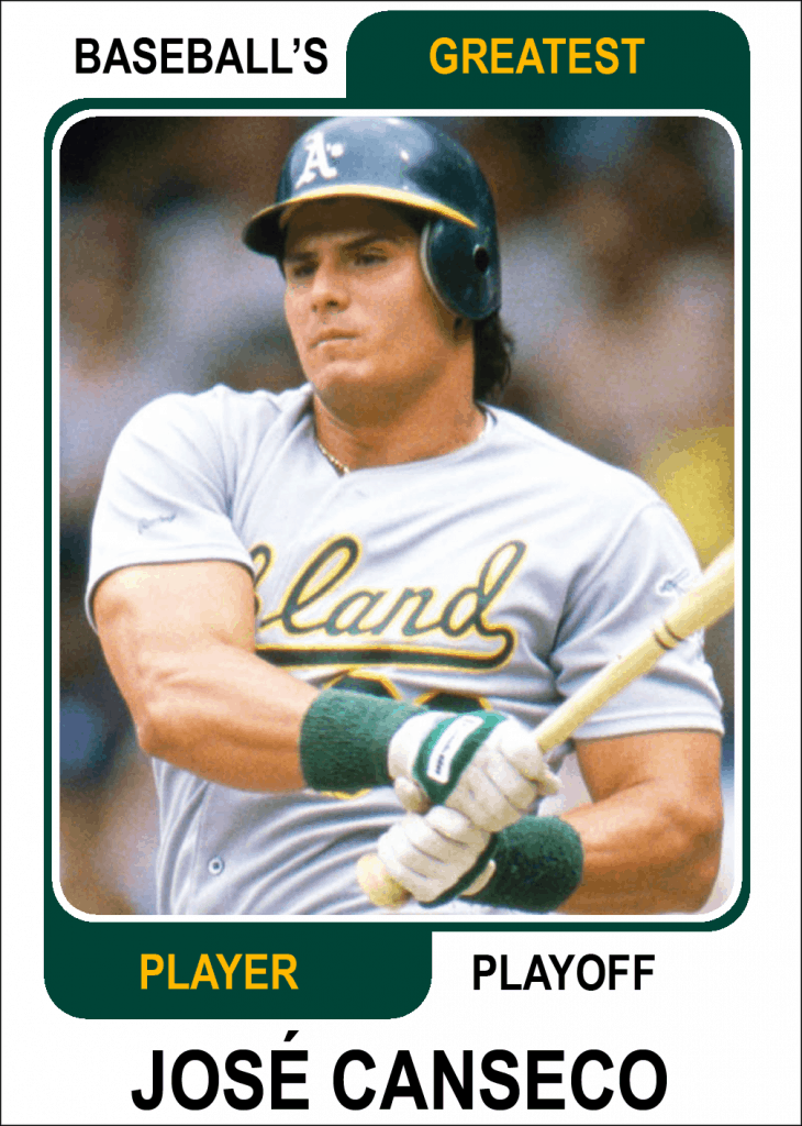 Jose-Canseco-Card Baseballs Greatest Player Playoff