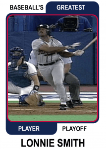 Lonnie-Smith-Card Baseballs Greatest Player Playoff