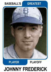 Johnny-Frederick-Card Baseballs Greatest Player Playoff Card