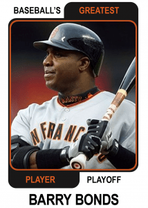 Barry-Bonds-Card Baseballs Greatest Player Playoff Card