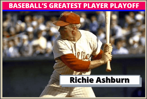 Richie Ashburn-Featured-Card Baseballs Greatest Player Playoff