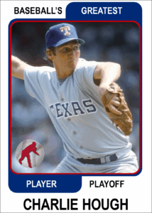 Charlie Hough card for Baseball's Greatest Player Playoff