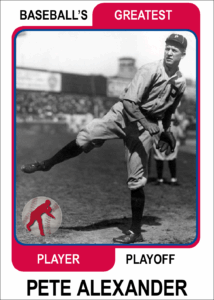 Pete Alexander (Grover Cleveland Alexander) card for Baseball's Greatest Player Playoff